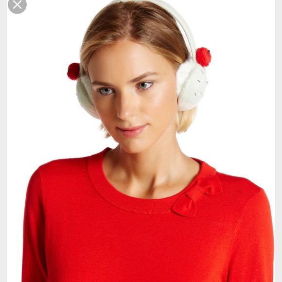 kate spade Accessories - Kate Spade New York Cupcake Faux Fur Trim Earmuffs