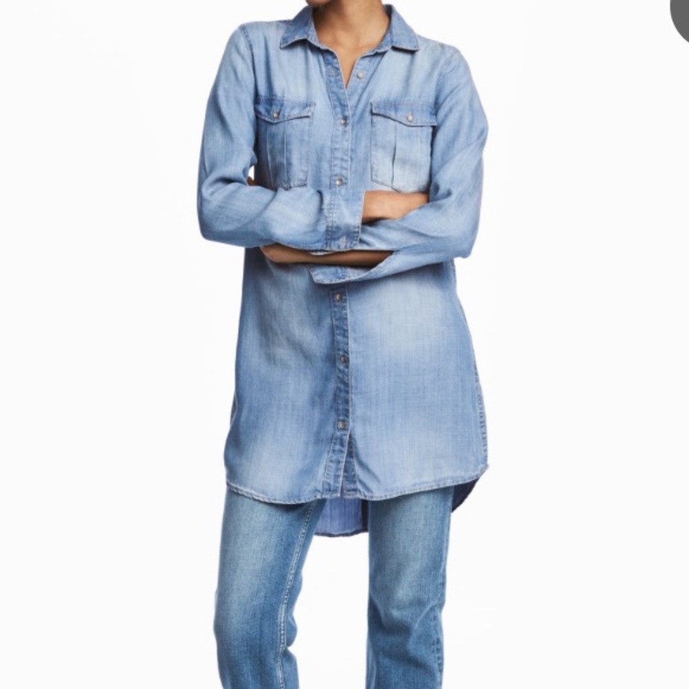 Denim shirt dress