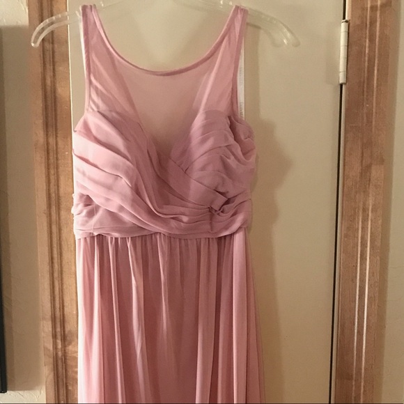 David's Bridal Bridesmaid Dress Ballet Pink - Picture 2 of 3