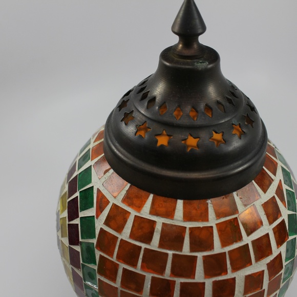 HANDMADE TURKISH MOROCCAN STYLE SINGLE HANGING CAN - Picture 4 of 8