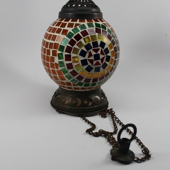 HANDMADE TURKISH MOROCCAN STYLE SINGLE HANGING CAN - Picture 8 of 8