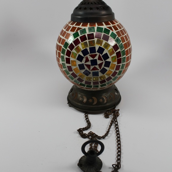 HANDMADE TURKISH MOROCCAN STYLE SINGLE HANGING CAN - Picture 7 of 8