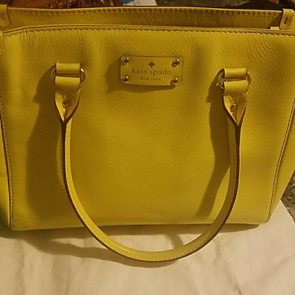 Yellow Kate Spade Wellesley tote