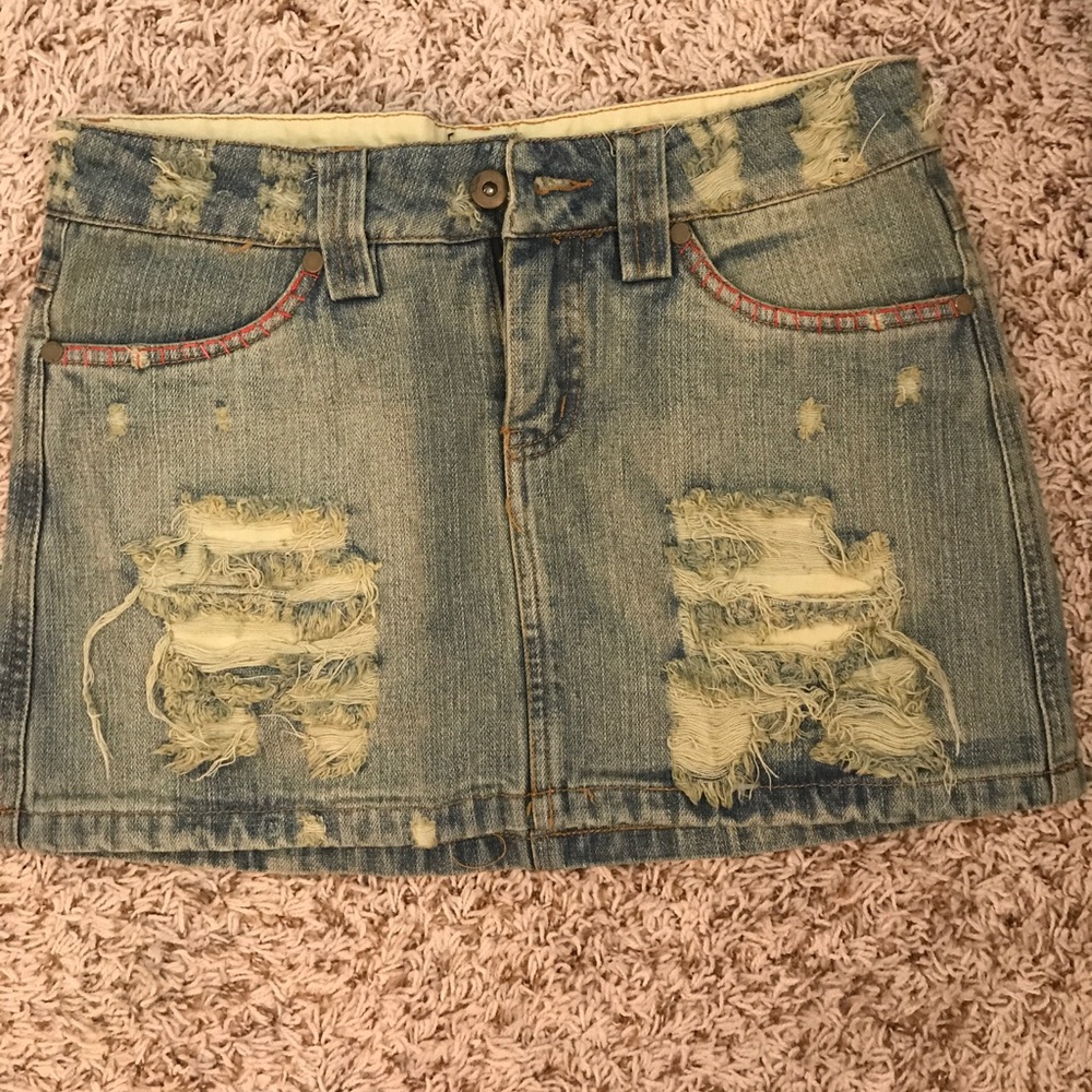 Jean mini skirt