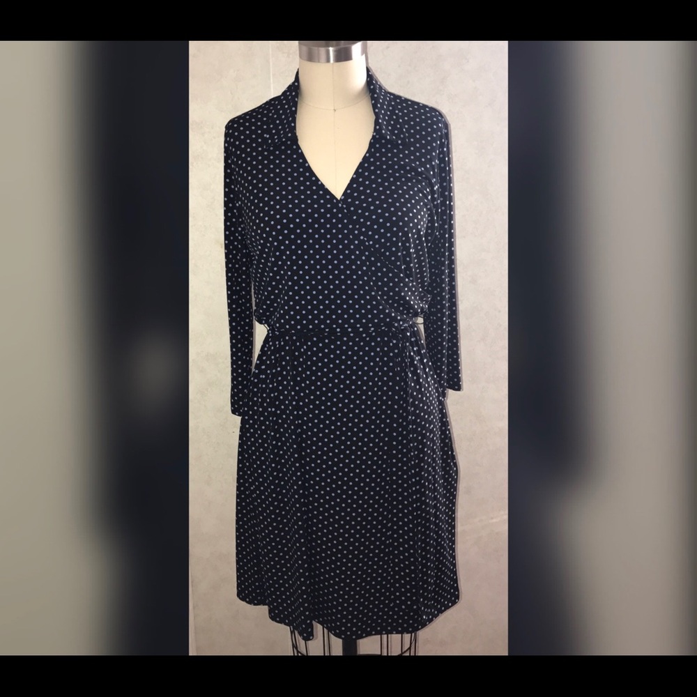 NWOT Jones New York Printed Faux-Wrap Dress