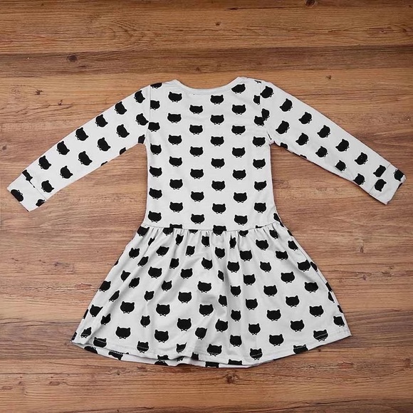 🖤 Kitty Cat Print Toddler Dress 🖤 - Picture 2 of 5