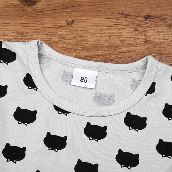 🖤 Kitty Cat Print Toddler Dress 🖤 - Picture 3 of 5