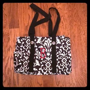 Black Parisian Pop 31 Organizing Utility Tote w/ B