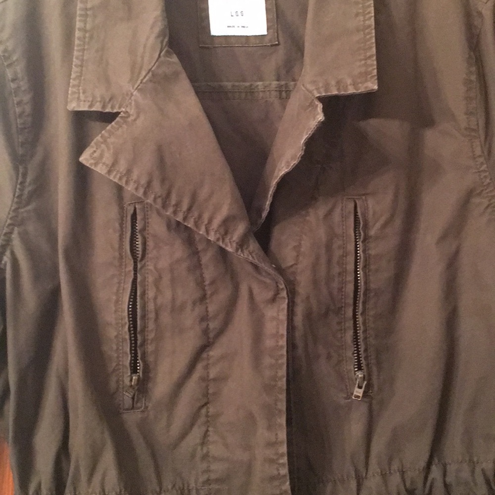 NWT OLD NAVY KAHKI JACKET w ZIPPERS size large - Picture 2 of 7