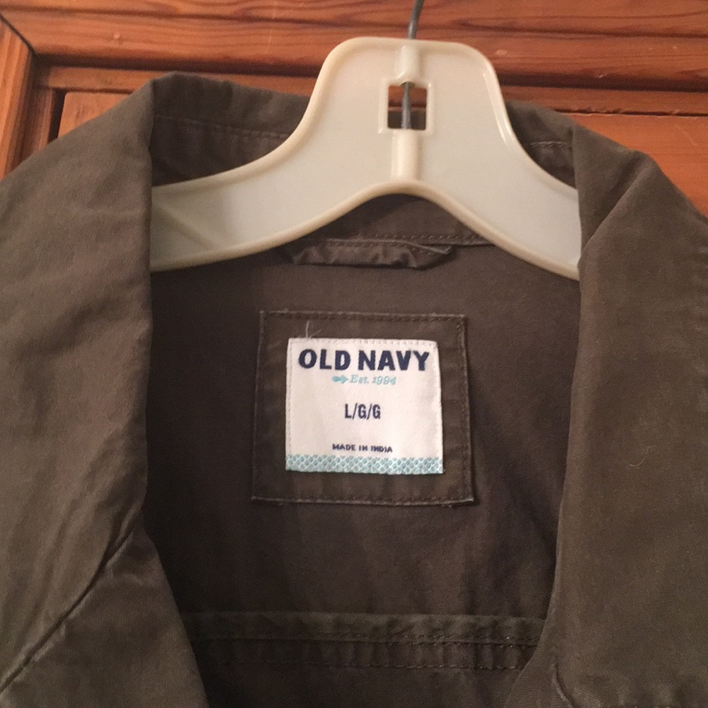 NWT OLD NAVY KAHKI JACKET w ZIPPERS size large - Picture 3 of 7