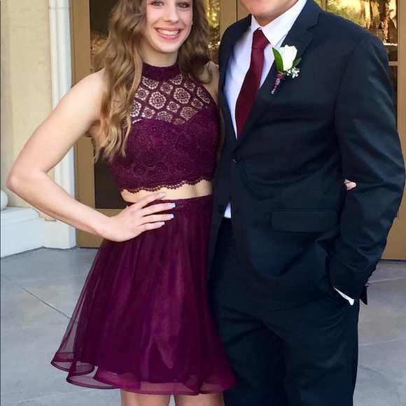 Sequin Hearts Dresses & Skirts - Homecoming Skirt Set Wine/Purple