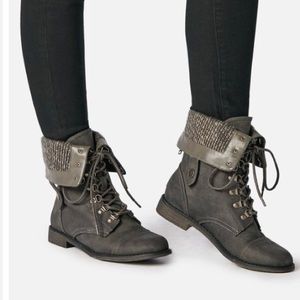 Sloane Grey combat bootie