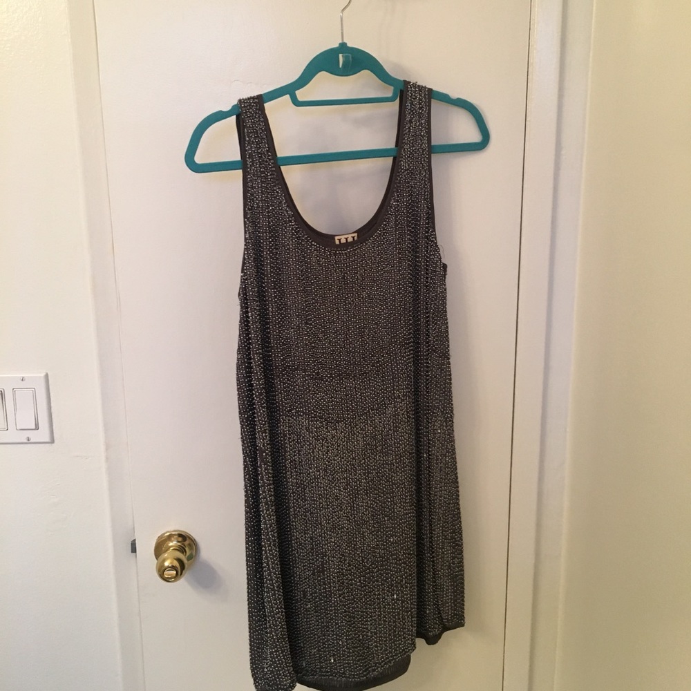 Haute Hippie Blue Sequence Dress