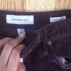 Calvin Klein Purple Courderoy pants