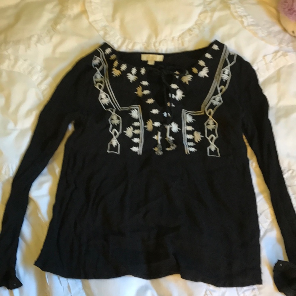 black long sleeve top