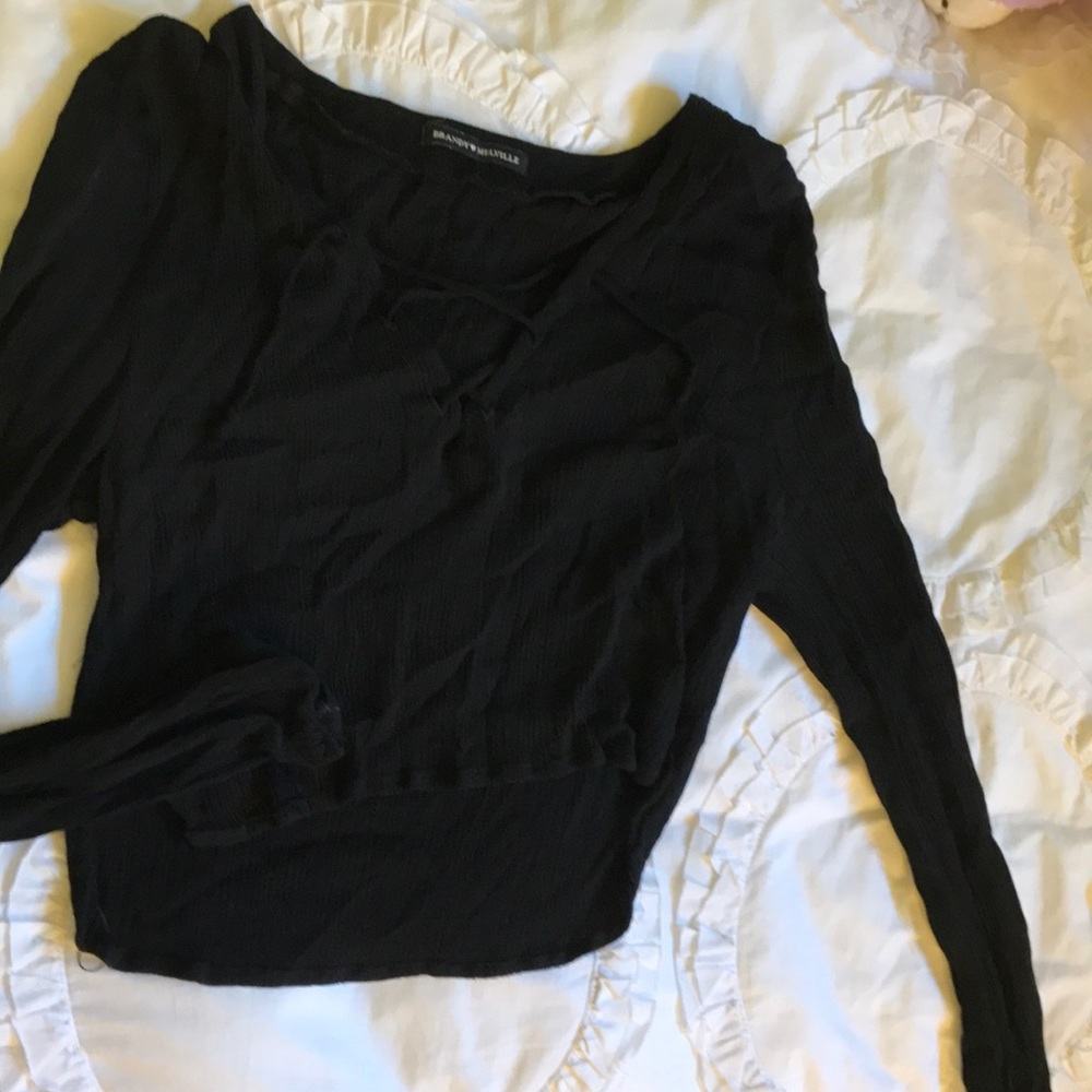 black long sleeve top brandy melville