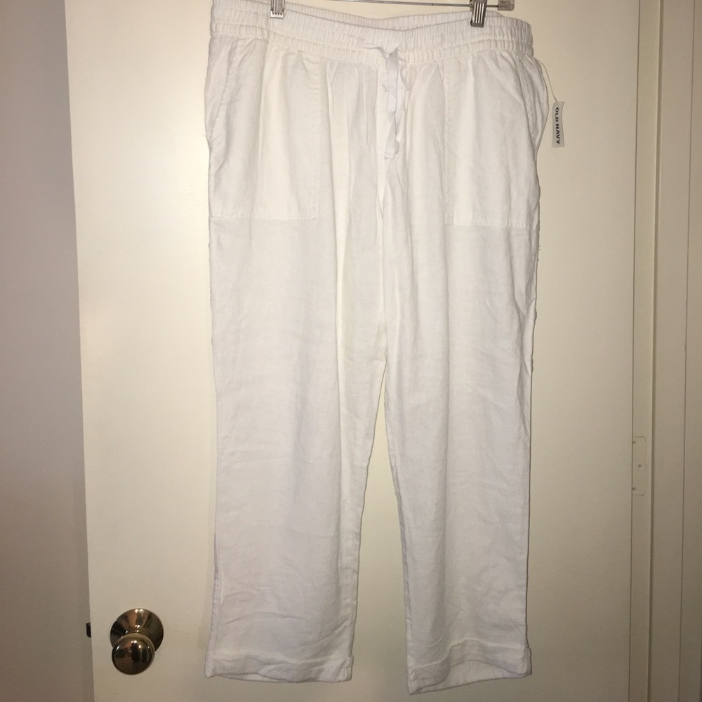 Linen ankle pants