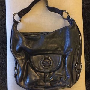 Michael Kors Large Fulton Hobo Handbag Gunmetal