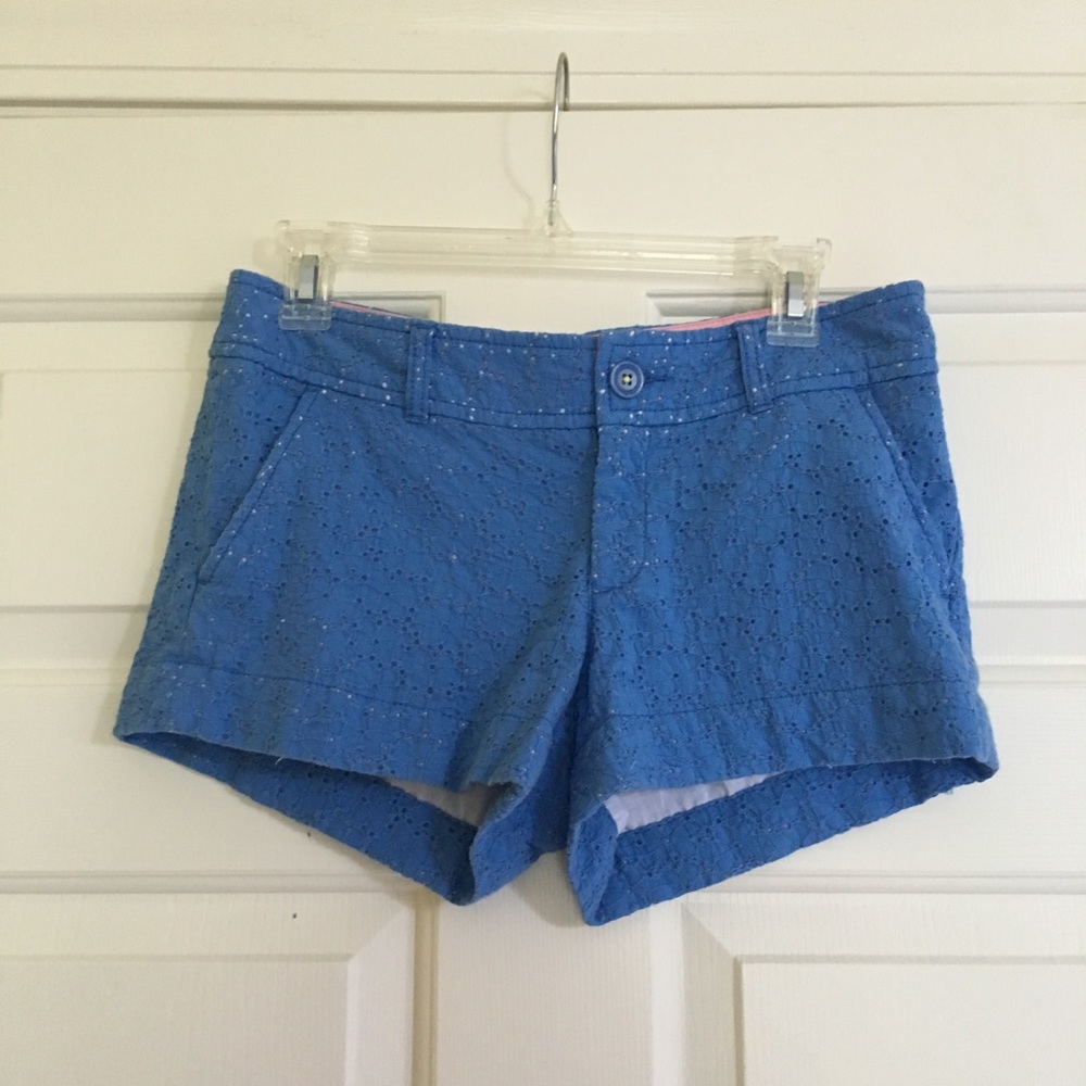 Lilly Pulitzer Sweet Daisy Eyelet Blue Shorts