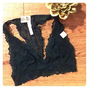 PINK unlined lace bralette