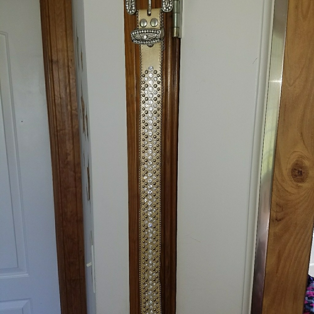 Tan studded belt