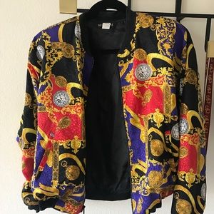 Vintage Baroque Bomber Jacket