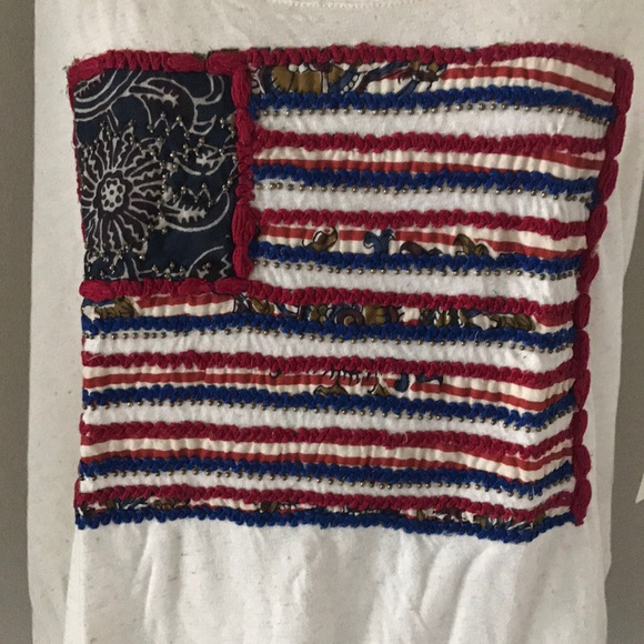 Lucky Brand Tank Top Embroidered 4th Of July New - Picture 2 of 8