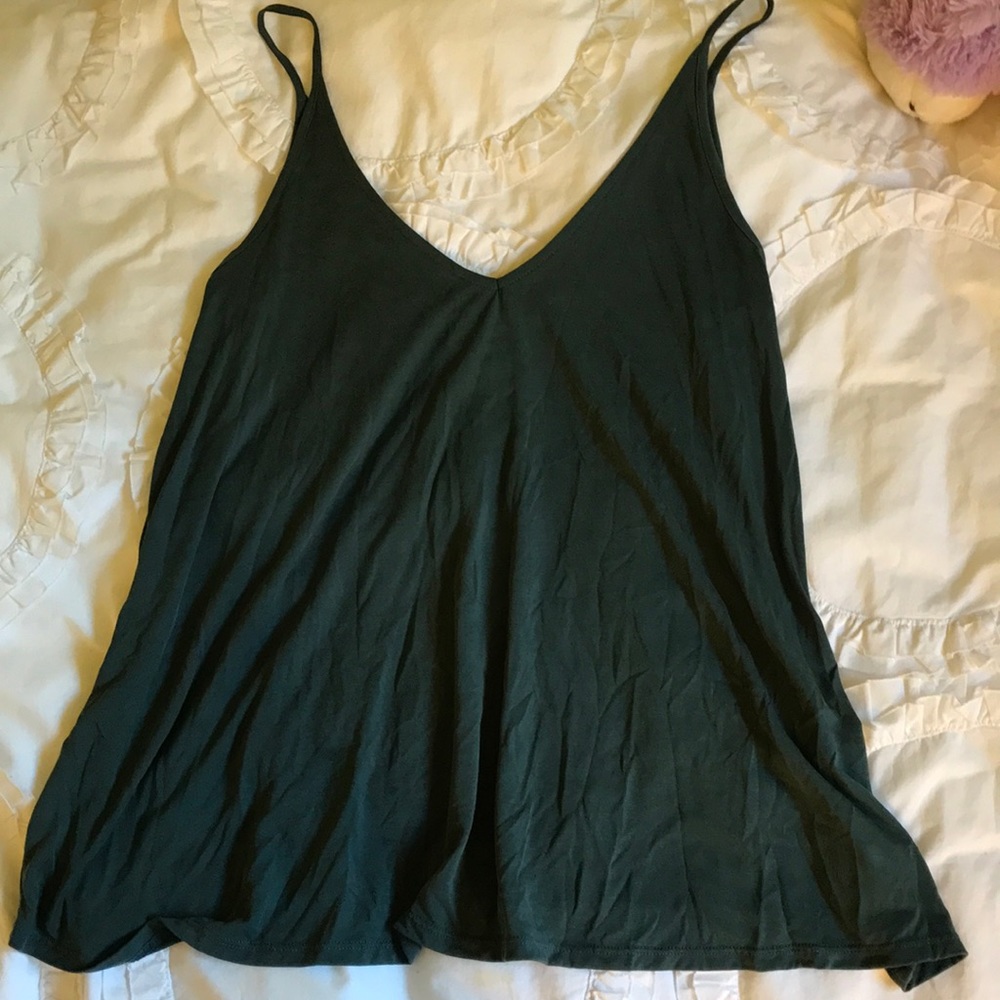 urban outfitters dark teal flowy tank