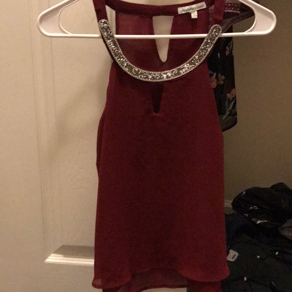 Dressy maroon/red tank