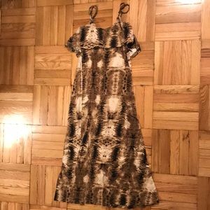 Mink pink leopard maxi dress