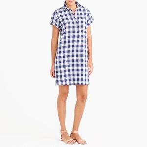 J.Crew Short Sleeve Gingham Dress