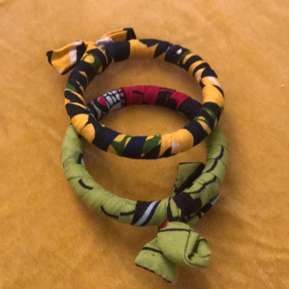 Cloth bangle bracelets