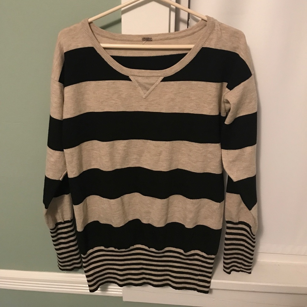 Black and Tan Stripped Sweater