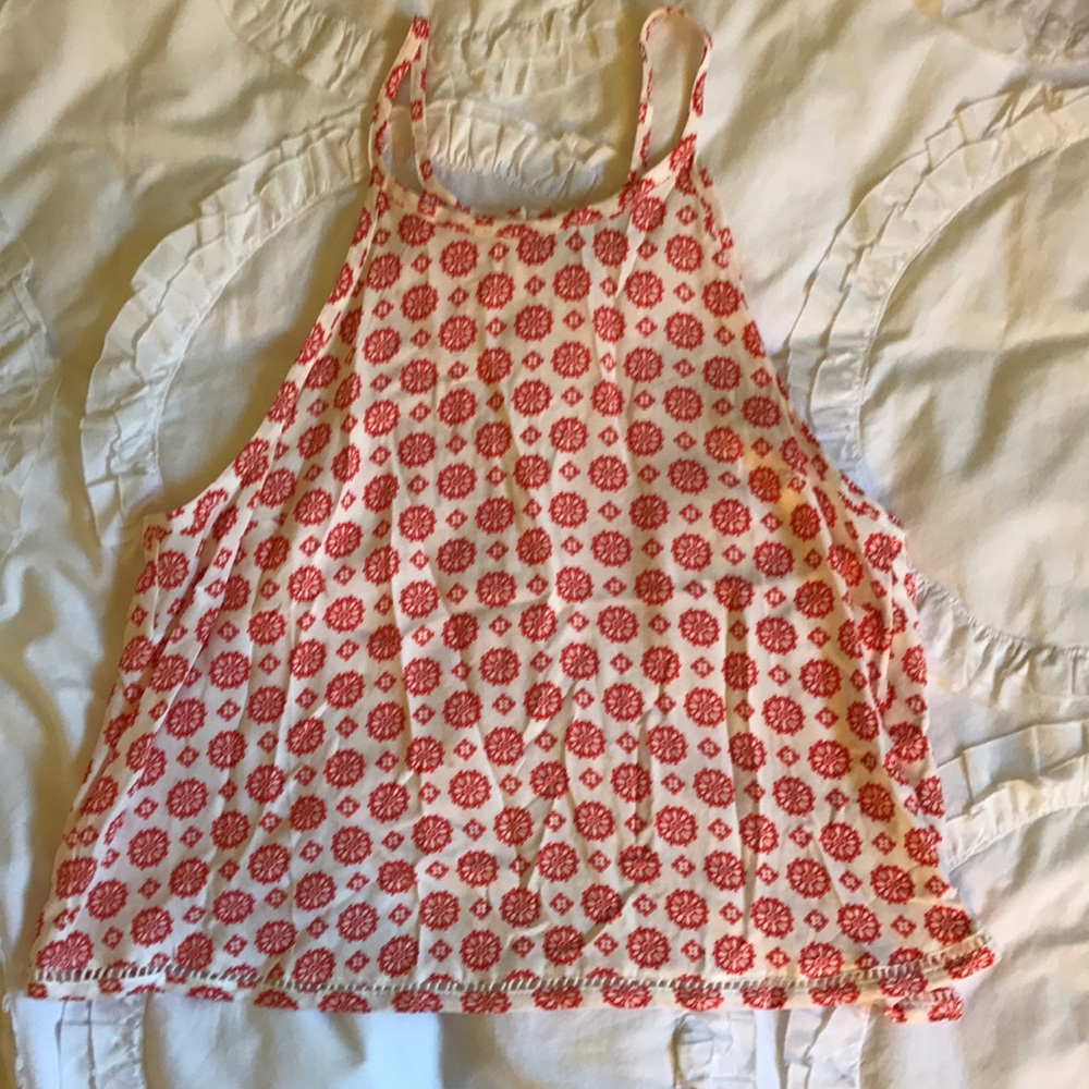 orange patterned tank top