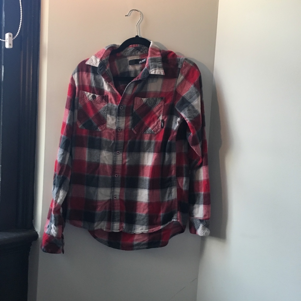 Men's size small red and gray flannel