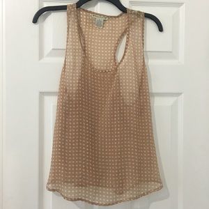 Polka dot tank top.