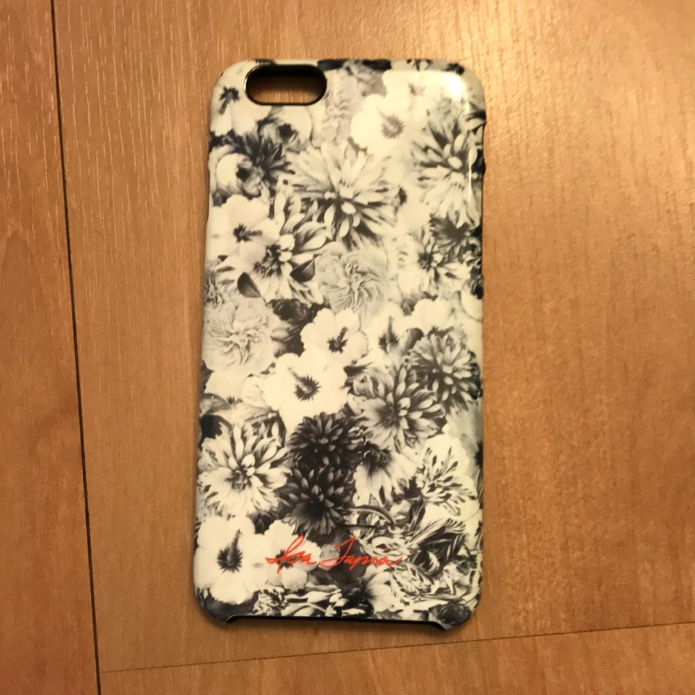 iphone 6/6s case hard shell black & white floral