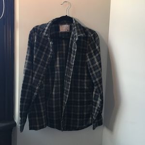Size small black gray yellow flannel