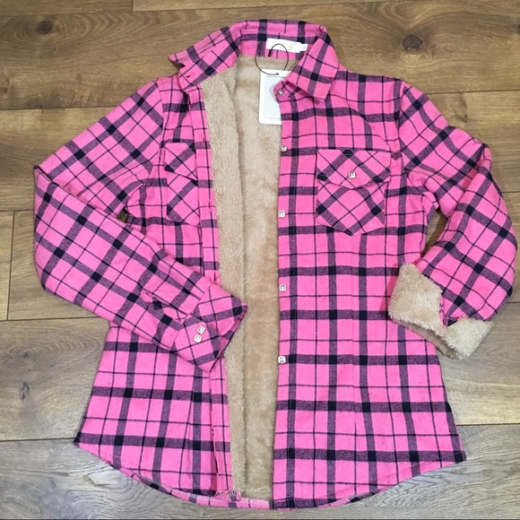 FAUX FUR LINED PLAID JACKET see size chart - Picture 2 of 8
