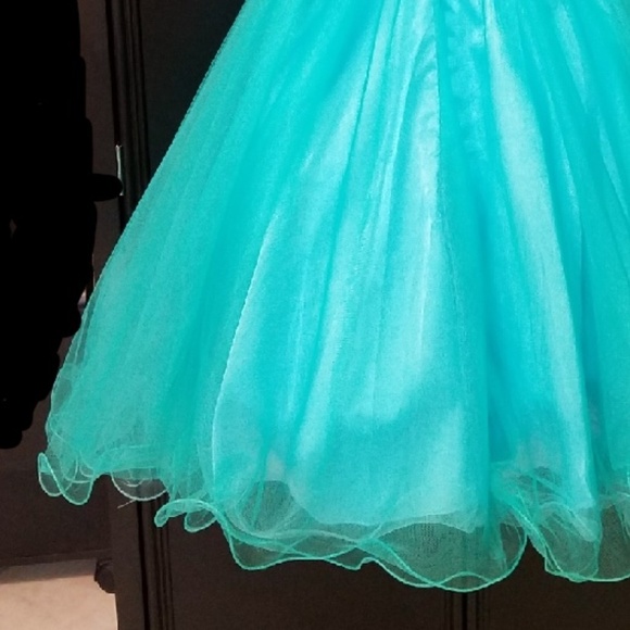 HOMECOMING Dress Sean Collection Turquoise Sz0 EUC - Picture 7 of 8