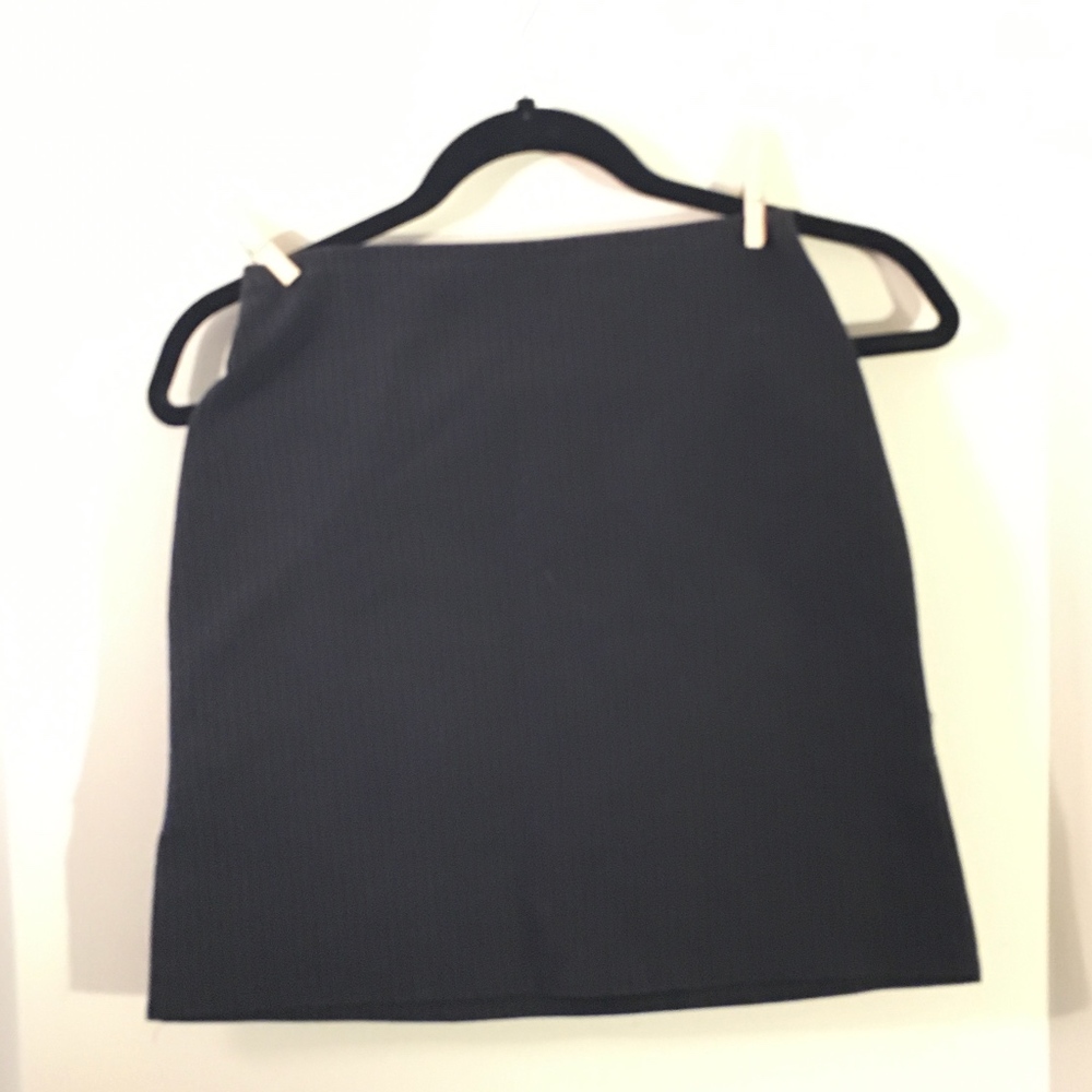 Xs above knee black pin stripe skirt