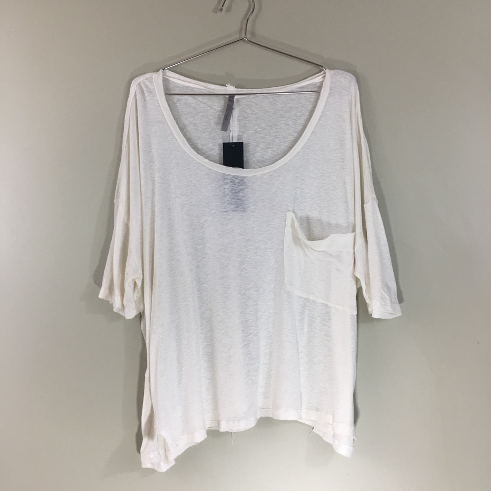 Slum Sunday Oversized Luxe Pocket Tee Shirt Top - Picture 5 of 7