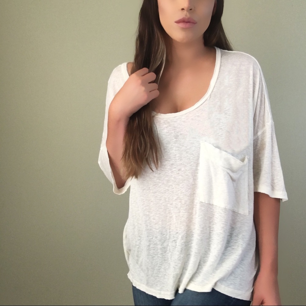 Slum Sunday Oversized Luxe Pocket Tee Shirt Top - Picture 4 of 7