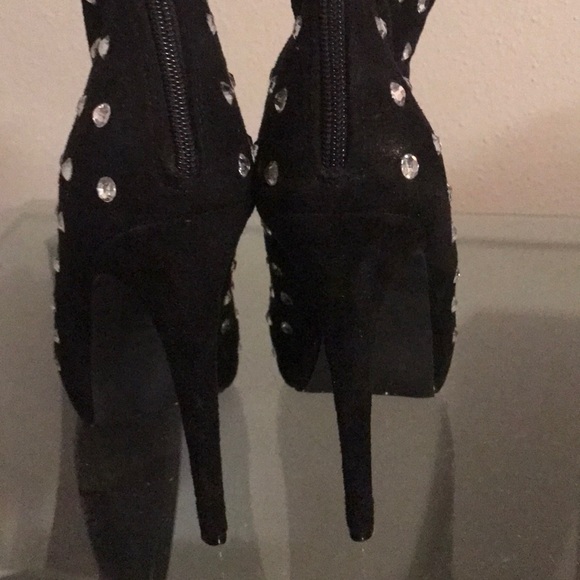 Shoe Dazzle Black Rhinestone Booties - Picture 3 of 3