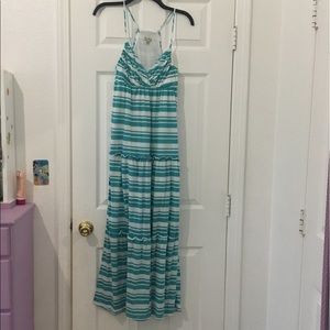 striped Summer maxi dress