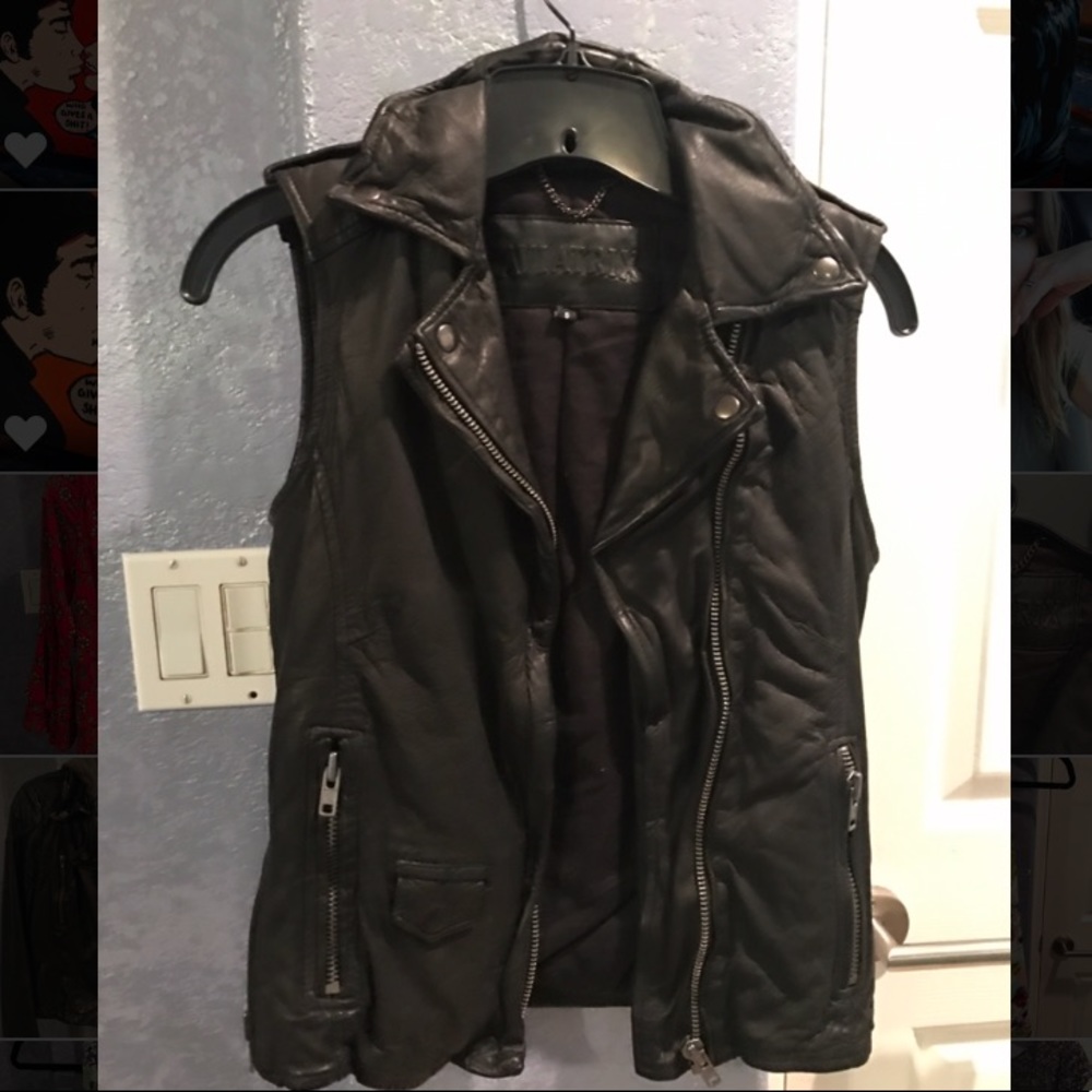 Genuine leather vest