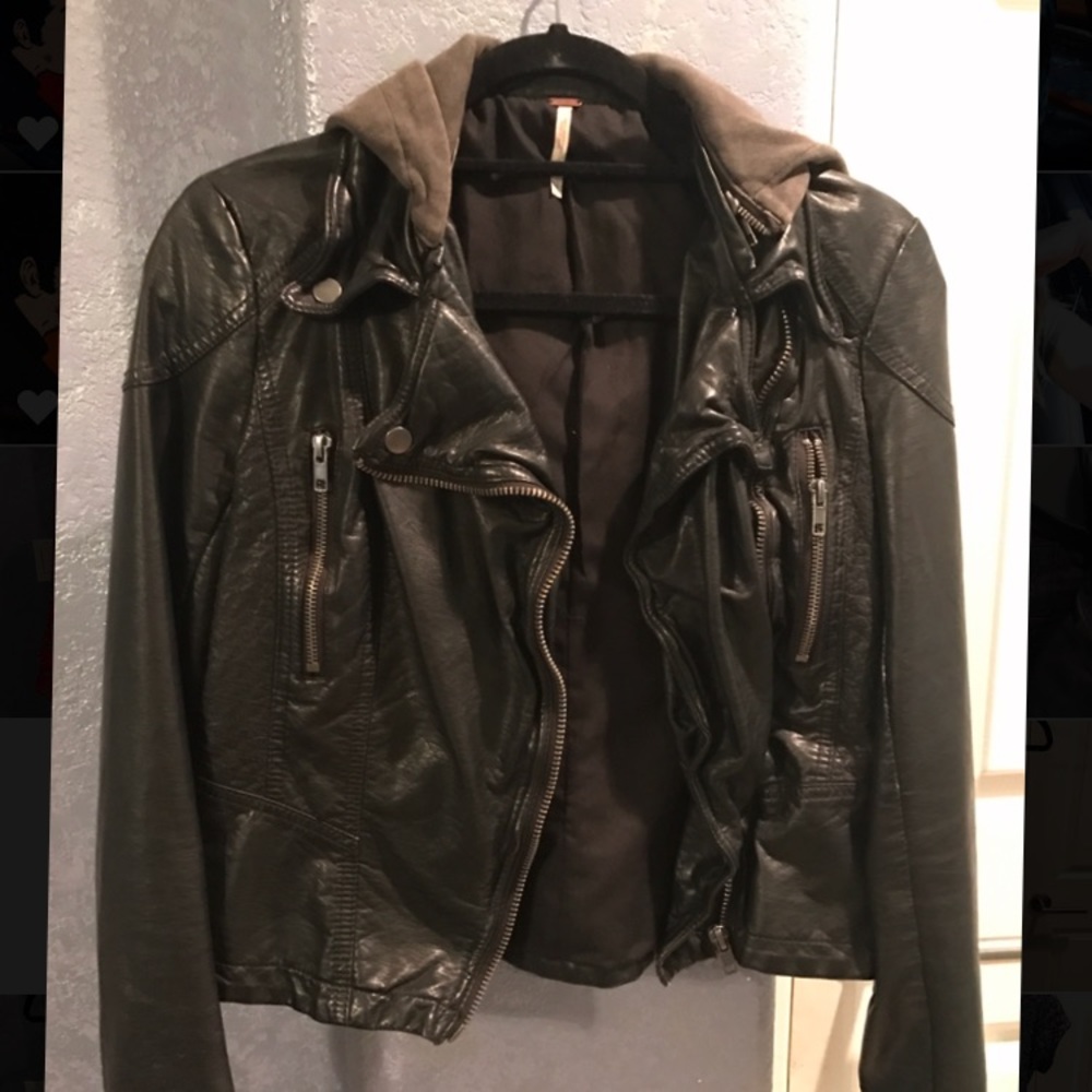 Free People faux leather jacket
