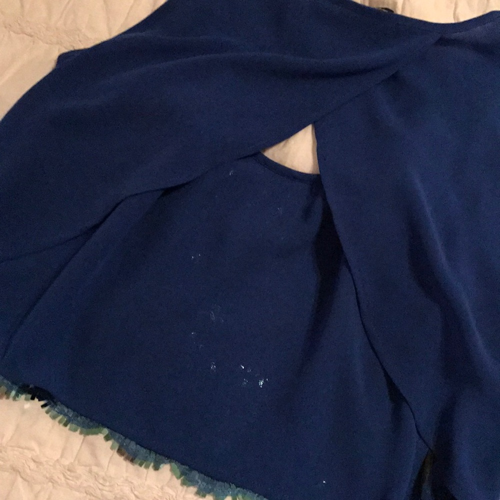Bebe sequin crop tip mermaid green and blue S new - Picture 4 of 5