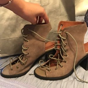Free People lace up heels