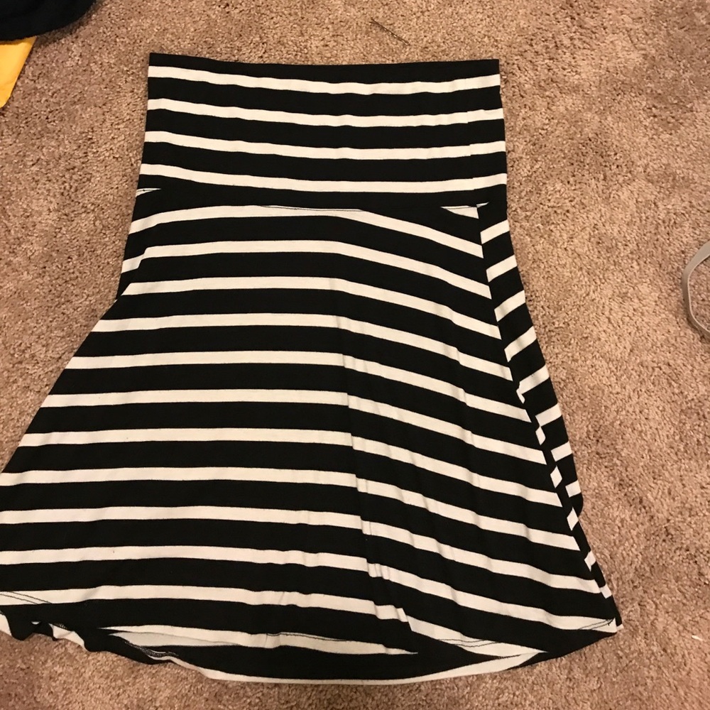 Striped women's jersey skirt
